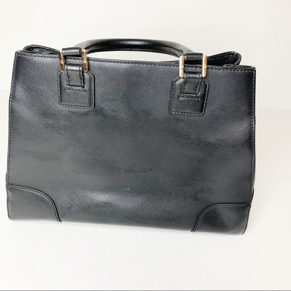 Tory Burch Black Robinson Triangle Tote - Picture 9 of 12